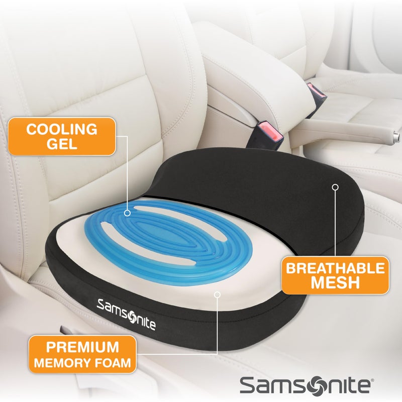 Samsonite سامسونايت - وسادة مقعد سميكة وثابتة مع جل تبريد، تجربة راحة ثلاثية الطبقات - Image 3